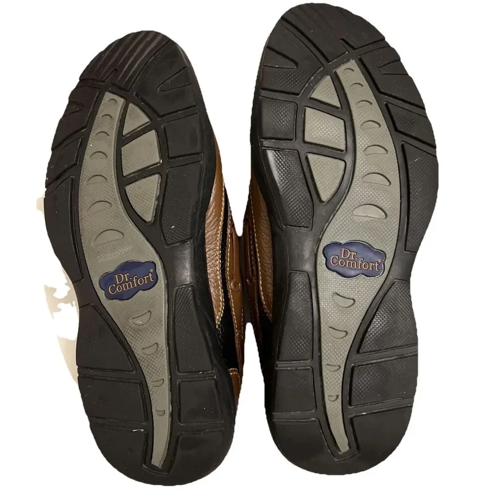 Dr. Comfort MIKE Two tone Black Brown Therapeutic Diabetic Shoes SIZE USA 10.5 M